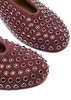 Crystal-embellished suede ballet flats