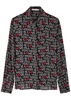 X The Beatles Willa printed silk shirt