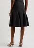 Flared wool-blend skirt