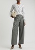 Logo-intarsia wool-blend jumper