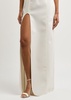 Strapless wool maxi dress