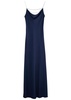 Chain-embellished satin maxi slip dress 