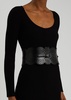 Bustier laser-cut leather belt