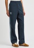 Striped logo jersey track pants