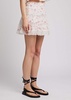 Viro ribbed floral and bow-embroidered cotton mini skirt