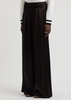 Eloise wide-leg satin trousers