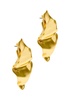 Crumpled small 14kt gold-plated drop earrings