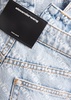 Logo-print distressed denim shorts 