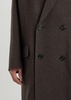 Herringbone-weave wool-blend coat 