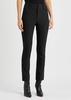 Slim-leg stretch-cotton trousers