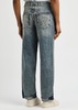 R3 distressed wide-leg jeans
