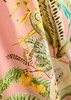 Papaya floral-print flax midi dress