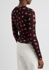 X Tom Wesselmann Delaina printed sheer mesh top