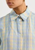 Checked linen-blend shirt 