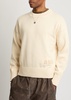 Logo-embroidered cotton-blend jumper 