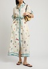 Sandy embroidered maxi shirt dress
