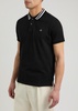 Orb-embroidered piqué cotton polo shirt 