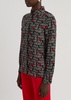 X The Beatles Willa printed silk shirt