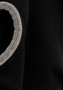Crystal-embellished wool-blend mini dress