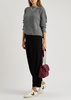 Knitted cotton-blend jumper