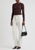 X Tom Wesselmann Delaina printed sheer mesh top