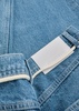 Belted straight-leg jeans