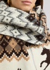 Fair isle intarsia wool scarf