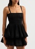 Crinoline ribbed-knit top