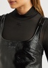 Chasuble crinkled vinyl mini dress