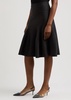Flared wool-blend skirt