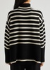Striped roll-neck wool-blend jumper 