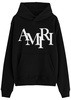 Staggered hooded cotton sweatshirt