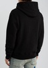 Staggered hooded cotton sweatshirt
