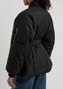 Belted cotton-blend bomber jacket