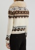 Fair isle intarsia wool cardigan