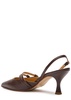 Joella 75 leather slingback pumps 