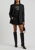 Ina pinstriped wool-blend mini skirt