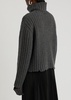 Ribbed wool-blend jumper