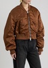 Jett padded satin bomber jacket