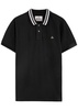 Orb-embroidered piqué cotton polo shirt 