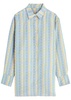 Checked linen-blend shirt 