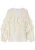 Acacia ruffled cotton blouse