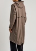 Fishtail hooded rubberised parka