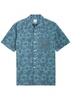 Checked and floral-jacquard cotton shirt 