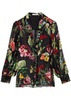 Sheila floral-devoré chiffon shirt