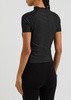 Logo stretch-nylon T-shirt