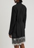 Panelled lace and crepe shirt