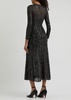 Sequin-embellished knitted maxi dress
