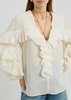 Acacia ruffled cotton blouse