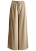 Zaniah cropped flared-leg satin trousers
